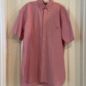 Mens polo short sleeve button down